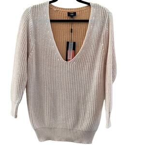 LINE THE LABEL Cream Peach Pullover Fall Winter Sweater Size Small